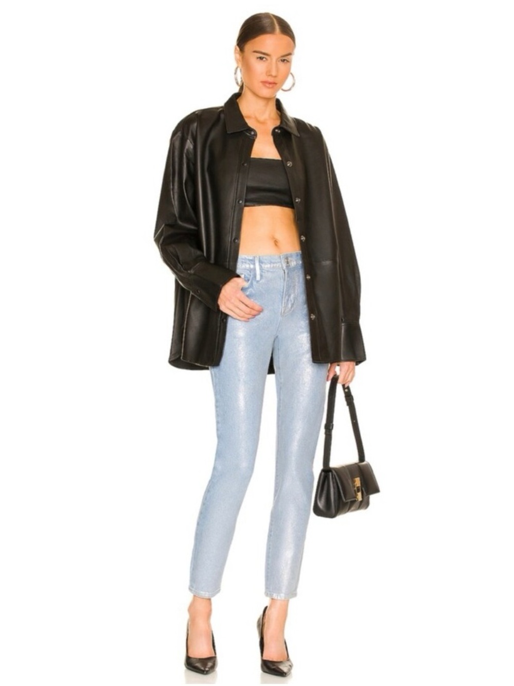 NWOT Frame Le Skinny De Jeanne Light Wash Chrome Jeans
